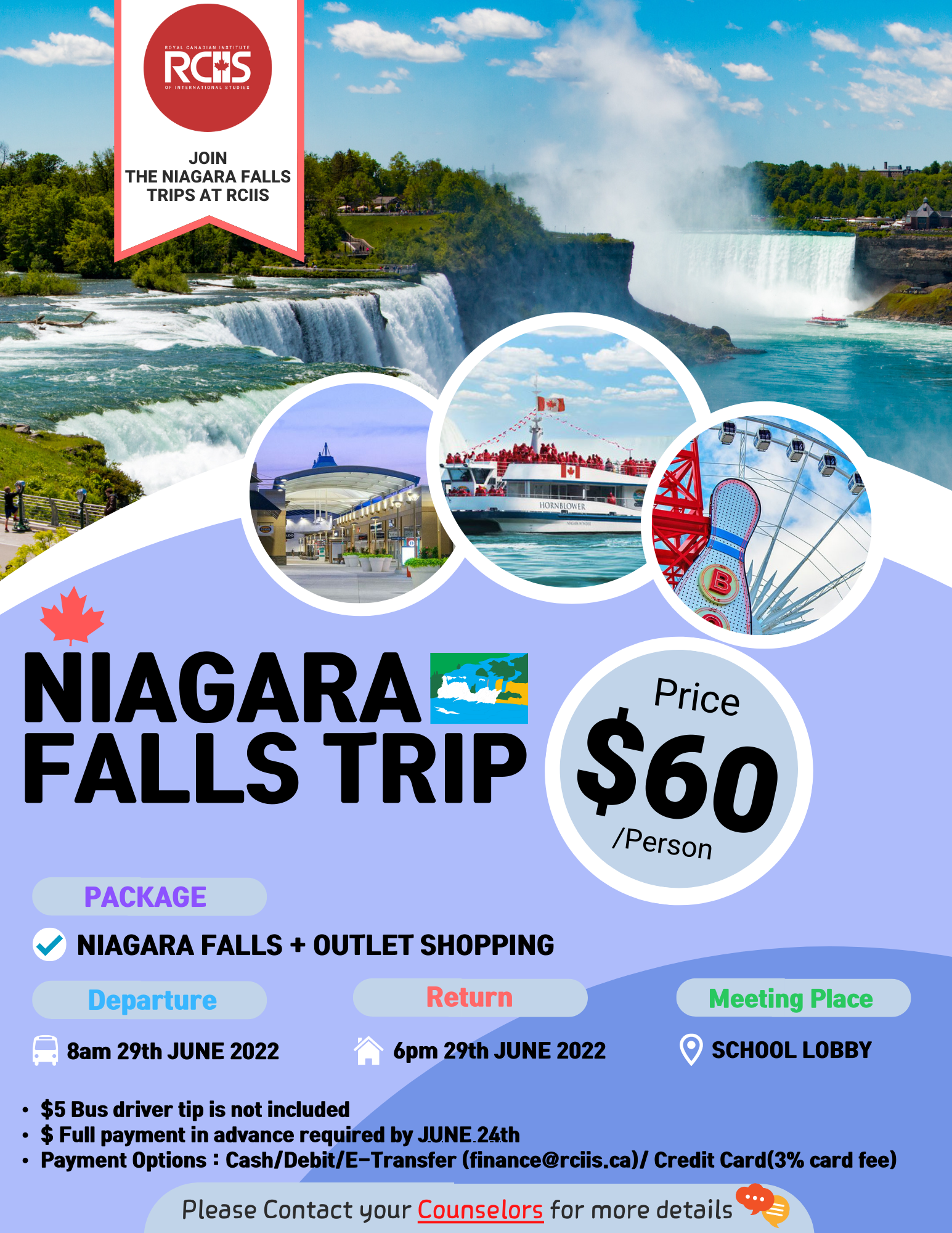 Full-Day Niagara Falls and Outlet Shopping Trip